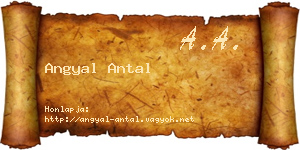 Angyal Antal névjegykártya